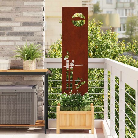 Écran de confidentialité de jardin Fretwork Rouillé 32 x 140 cm 537273537273