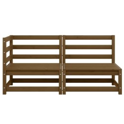 Salon de jardin 2 pcs marron miel bois de pin massif 537275537275