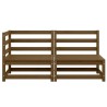Salon de jardin 2 pcs marron miel bois de pin massif 537275537275