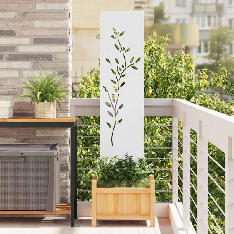 Écran de confidentialité de jardin Floral Blanc 32 x 140 cm 537276537276