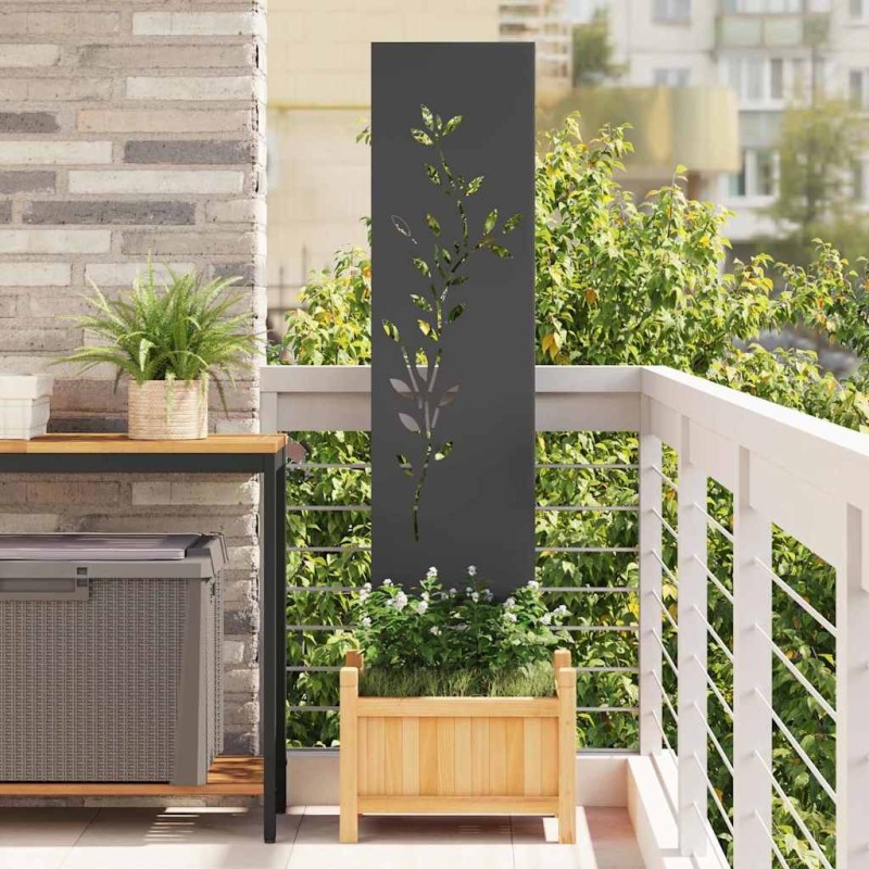 Écran de confidentialité de jardin Floral Noir 32 x 140 cm 537277537277