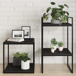 Panneaux de bibliothèque 8 pcs noir brillant bois d’ingénierie 537278537278