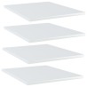 Panneaux de bibliothèque 4 pcs blanc brillant bois d’ingénierie 537279537279