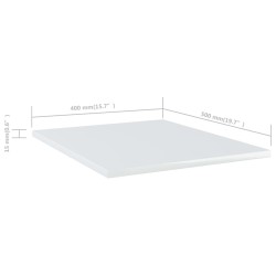 Panneaux de bibliothèque 4 pcs blanc brillant bois d’ingénierie 537279537279