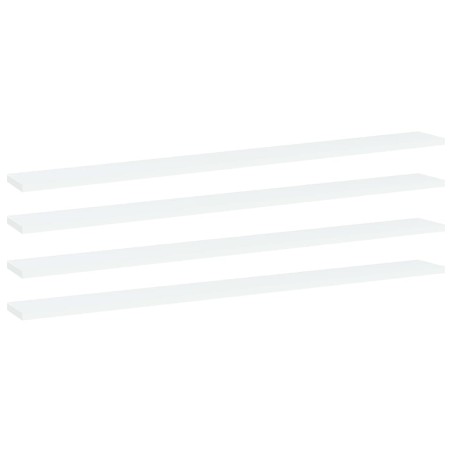 Panneaux de bibliothèque 4 pcs Blanc 100x10x1,5 cm Aggloméré 537281537281