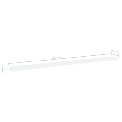 Panneaux de bibliothèque 4 pcs Blanc 100x10x1,5 cm Aggloméré 537281537281