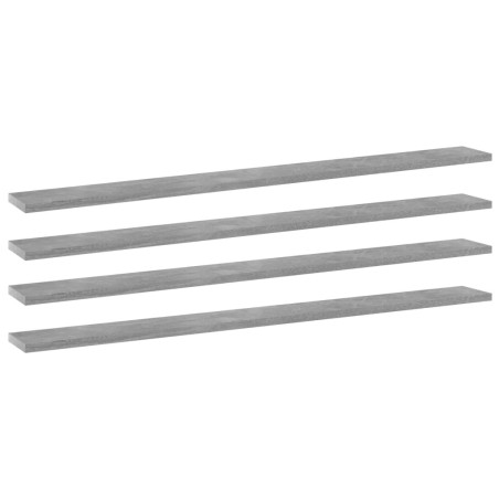 Panneaux de bibliothèque 4 pcs gris béton bois d’ingénierie 537282537282