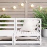 Canapé d'angle de jardin blanc bois de pin massif 537284537284