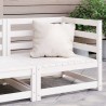 Canapé d'angle de jardin blanc bois de pin massif 537284537284