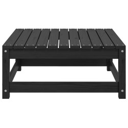 Repose-pied de jardin 70x70x30 cm noir bois de pin solide 537285537285