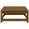 Repose-pied de jardin 70x70x30cm marron miel bois de pin solide 537286537286
