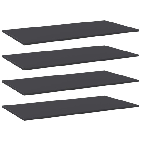 Panneaux de bibliothèque 4 pcs Gris 100x50x1,5 cm Aggloméré 537288537288