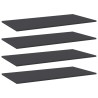 Panneaux de bibliothèque 4 pcs Gris 100x50x1,5 cm Aggloméré 537288537288