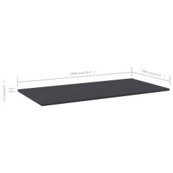 Panneaux de bibliothèque 4 pcs Gris 100x50x1,5 cm Aggloméré 537288537288