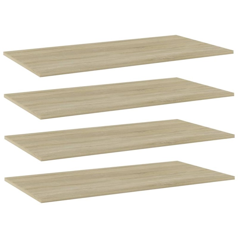Panneaux bibliothèque 4 pcs Chêne sonoma 80x20x1,5 cm Aggloméré 537290537290
