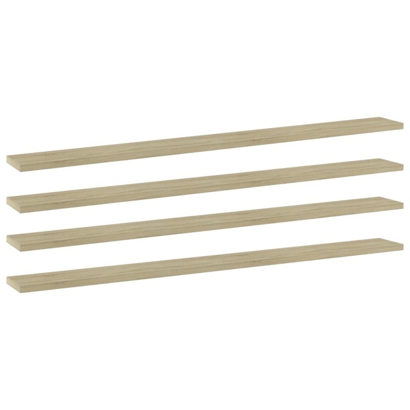 Panneaux bibliothèque 4 pcs Chêne sonoma 100x10x1,5cm Aggloméré 537291537291