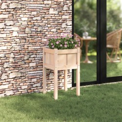 Cache-pot de jardin Nature 40 x 40 x 70 cm Bois de pin massif 537293537293
