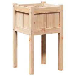 Cache-pot de jardin Nature 40 x 40 x 70 cm Bois de pin massif 537293537293