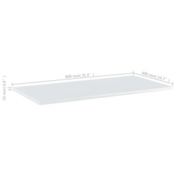 Panneaux bibliothèque 8pcs Blanc brillant 80x40x1,5cm Aggloméré 537295537295