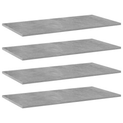 Panneaux de bibliothèque 4 pcs gris béton bois d’ingénierie 537297537297