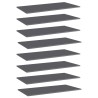 Panneaux bibliothèque 8 pcs Gris brillant 80x30x1,5cm Aggloméré 537300537300