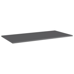 Panneaux bibliothèque 8 pcs Gris brillant 80x30x1,5cm Aggloméré 537300537300