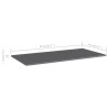 Panneaux bibliothèque 8 pcs Gris brillant 80x30x1,5cm Aggloméré 537300537300