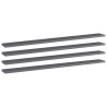 Panneaux bibliothèque 4pcs Gris brillant 100x10x1,5cm Aggloméré 537301537301
