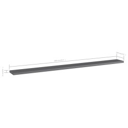 Panneaux bibliothèque 4pcs Gris brillant 100x10x1,5cm Aggloméré 537301537301