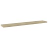 Panneau de bibliothèque 4pcs Chêne sonoma 60x10x1,5cm Aggloméré 537303537303