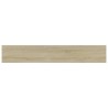 Panneau de bibliothèque 4pcs Chêne sonoma 60x10x1,5cm Aggloméré 537303537303