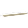 Panneau de bibliothèque 4pcs Chêne sonoma 60x10x1,5cm Aggloméré 537303537303