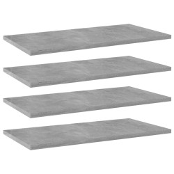 Panneaux de bibliothèque 4 pcs Gris béton 60x30x1,5cm Aggloméré 537308537308
