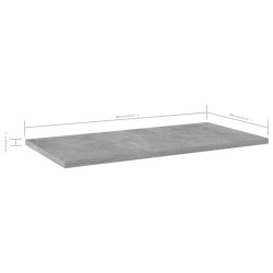 Panneaux de bibliothèque 4 pcs Gris béton 60x30x1,5cm Aggloméré 537308537308