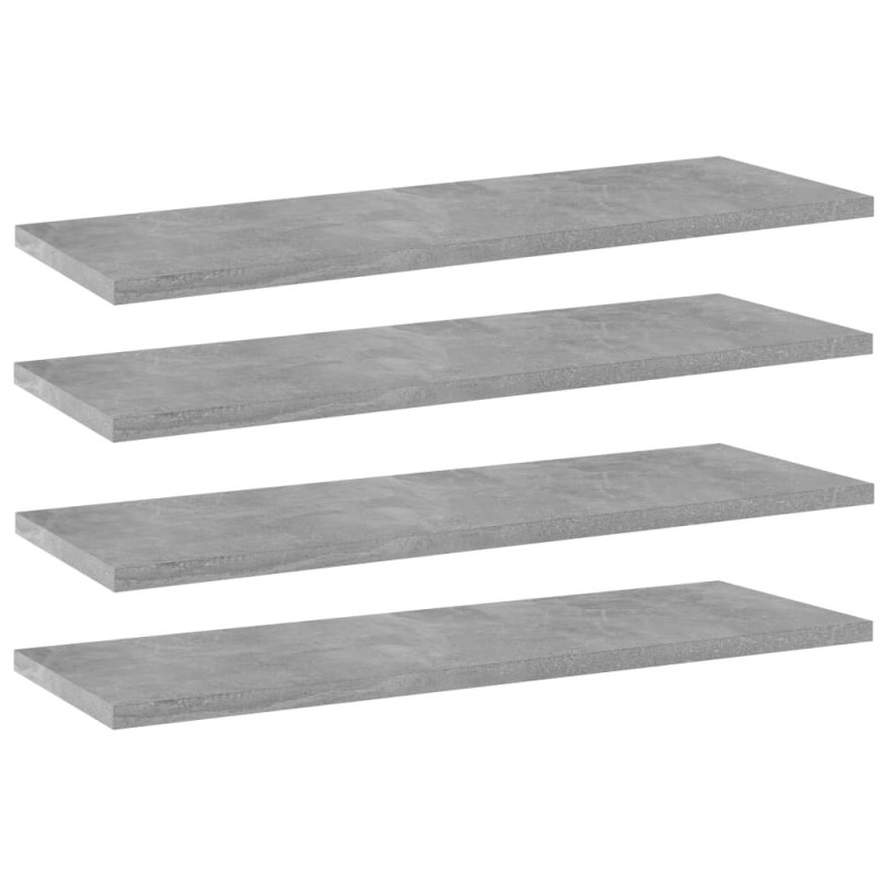 Panneaux de bibliothèque 4 pcs Gris béton 60x20x1,5cm Aggloméré 537311537311