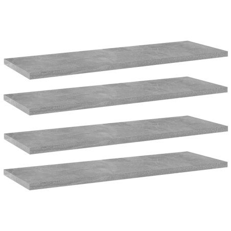 Panneaux de bibliothèque 4 pcs Gris béton 60x20x1,5cm Aggloméré 537311537311