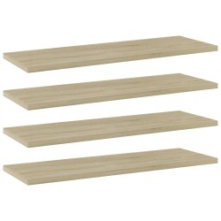 Panneau de bibliothèque 4pcs Chêne sonoma 60x20x1,5cm Aggloméré 537312537312