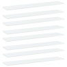 Panneaux de bibliothèque 8 pcs Blanc 100x20x1,5 cm Aggloméré 537315537315