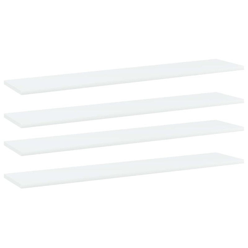Panneaux de bibliothèque 4 pcs blanc bois d’ingénierie 537317537317