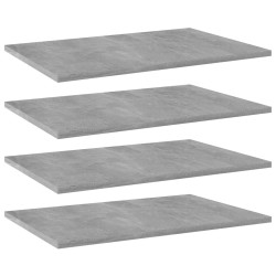 Panneaux de bibliothèque 4 pcs gris béton bois d’ingénierie 537318537318