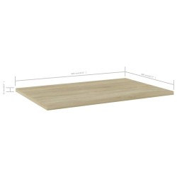 Panneau de bibliothèque 4 pcs chêne sonoma bois d’ingénierie 537319537319