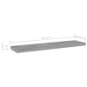 Panneaux de bibliothèque 4 pcs gris béton bois d’ingénierie 537320537320