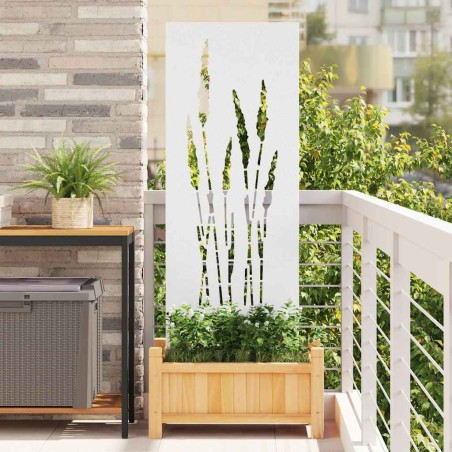 Écran de confidentialité de jardin Floral Blanc 50 x 140 cm 537321537321