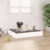 Lit pour chien Blanc 61,5x49x9 cm Bois de pin solide 537327537327