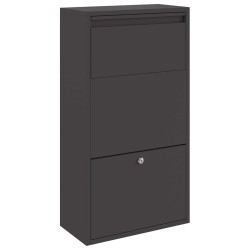 Boîte de dépôt de colis avec porte Noir 44 x 22 x 82 cm Acier 537331537331