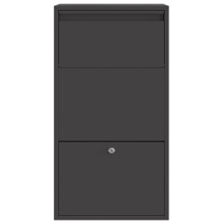 Boîte de dépôt de colis avec porte Noir 44 x 22 x 82 cm Acier 537331537331