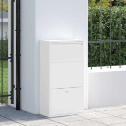 Boîte de dépôt de colis avec porte Blanc 44 x 22 x 82 cm Acier 537334537334