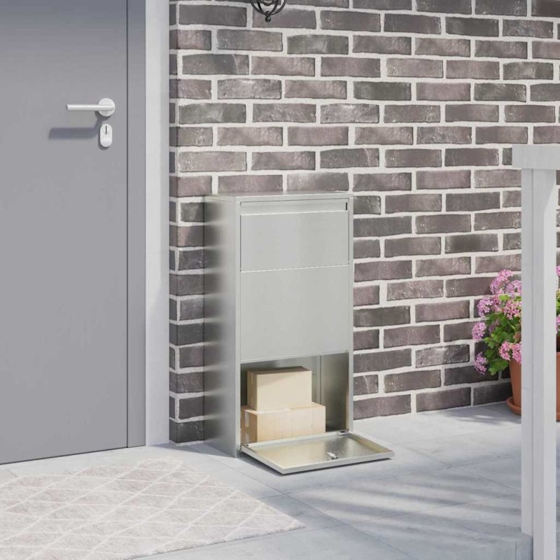 Boîte de dépôt de colis Argenté 44 x 22 x 82 cm Acier galvanisé 537338537338