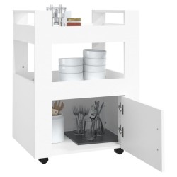 Chariot de cuisine Blanc 60x45x80 cm Bois d'ingénierie 537340537340