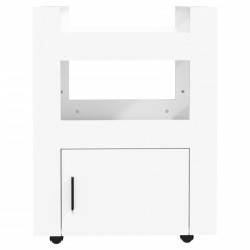 Chariot de cuisine Blanc 60x45x80 cm Bois d'ingénierie 537340537340